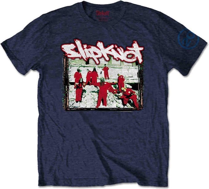 Slipknot - 20th Anniversary Red Jump Suits Heren Tshirt - S - Blauw