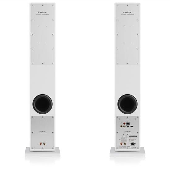 Audio Pro A48 Smart Multiroom Vloerstaande Speakers – 2x130W – BMR Tweeters – Wifi & Bluetooth Streaming – Wit