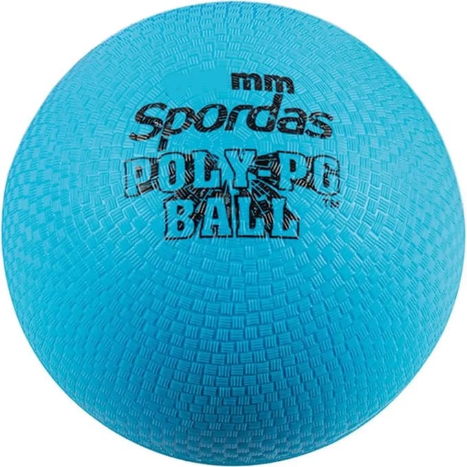Megaform speelbal Poly PG blauw 17,8cm voor binnen en buiten.
