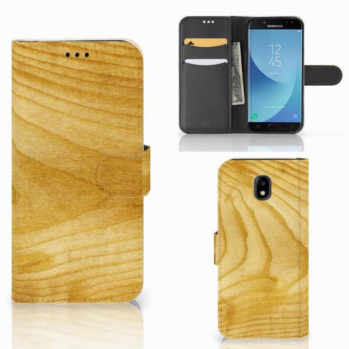 Samsung Galaxy A30 Book Style Case Licht Hout