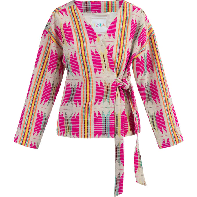 IZIA Wikkeljas Dames Roze Inca-patroon