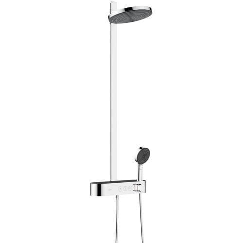 Hansgrohe Pulsify Showerpipe 260 2 spray types EcoSmart, with Shower Tablet Select 400 24241000