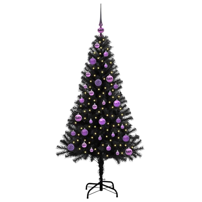 vidaXL - Kerstboom - Zwart - 150 - cm - PVC