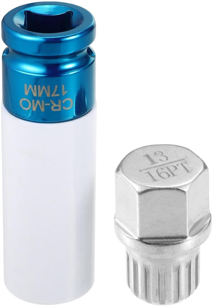 Allecto - Wielschroef Vergrendelingsmoer Set - Anti-diefstal - Duurzaam - 17mm Socketbeschermer - Veiligheid - Inclusief socket...