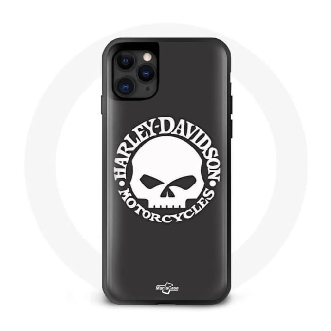 Coque - Maniacase - Iphone 12 Pro Max - Noir - Souple - Harley Davidson noir