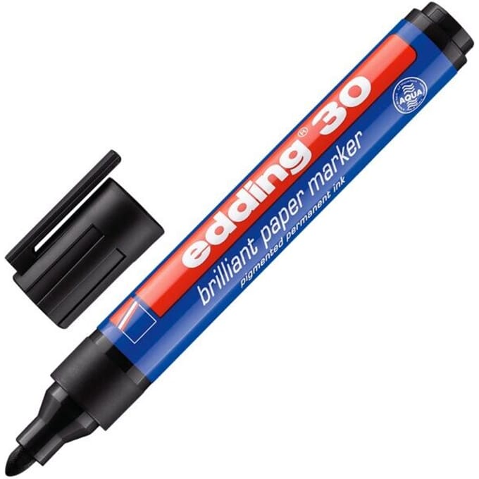 Viltstift edding 30 brilliant rond 1.5-3mm zwart