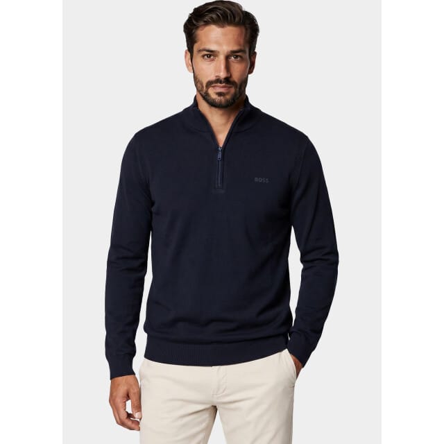 BOSS Green Half Zip Blauw KN_Ever-X QZ 10277214 01 50556146/402