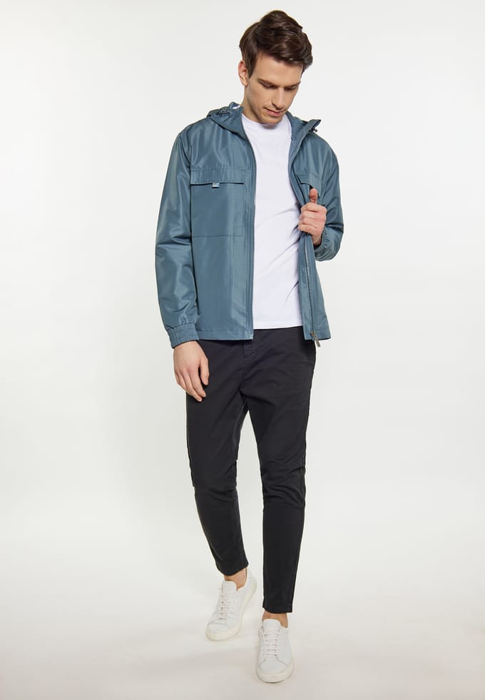 Mo Anorak Heren Grijs-blauw