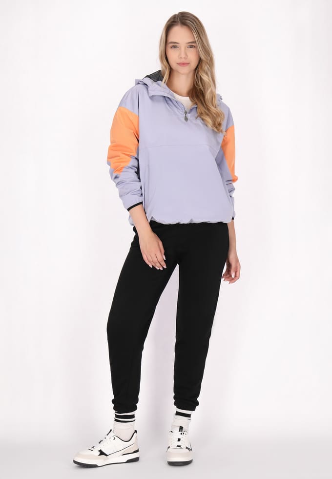 Mymo Blouson Dames Grijs violet kleurblok