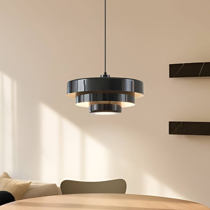 Lindby - hanglamp - 1licht - Metaal - H: 27 cm - E27 - zwart