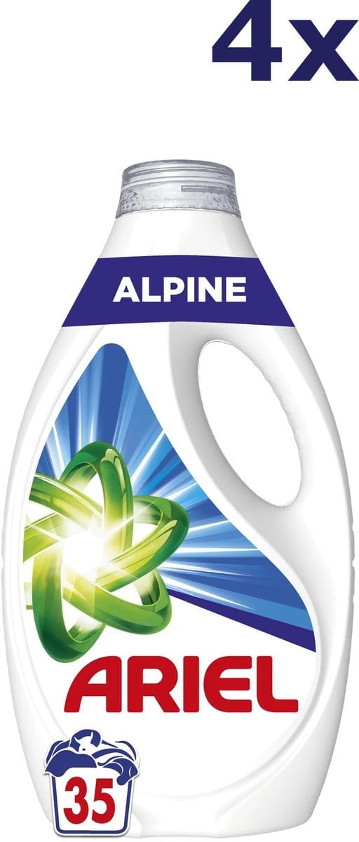 4x Ariël Liquid - 35sc 1.575L - alpine wasmiddel