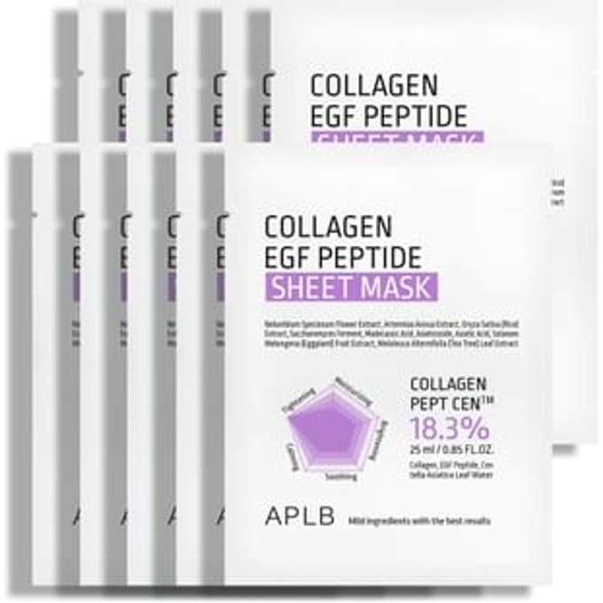 APLB Collageen EGF Peptide Sheet Masker Set: 10 STUKS #25ml 10PCS gray