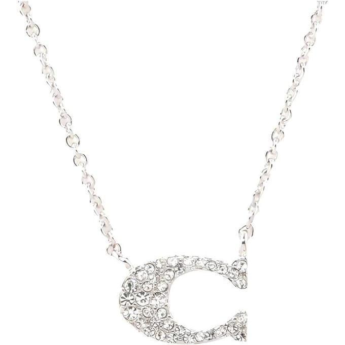 Coach Letter C Logo Ketting Dames ketting Zilver F91433-SLV Basic Packaging-Box Not Included,One Size,Silver white