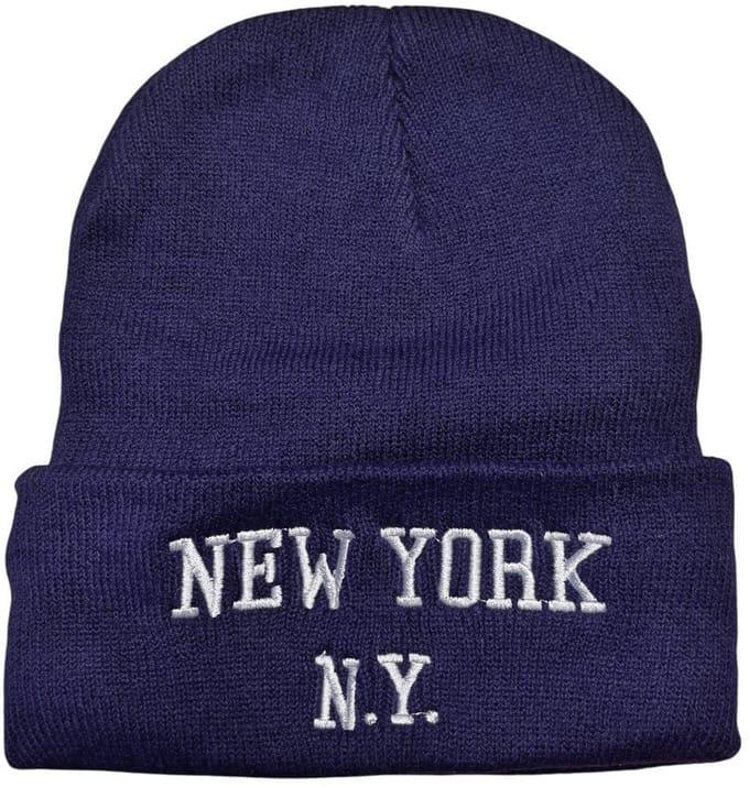 Beanie / Muts New York - Blauw | Polyacryl | One Size | Fashion Favorite