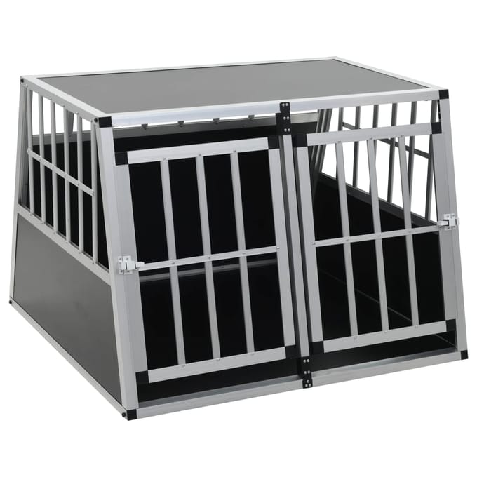 vidaXL - Hondenbench - met - dubbele - deur - 94x88x69 - cm