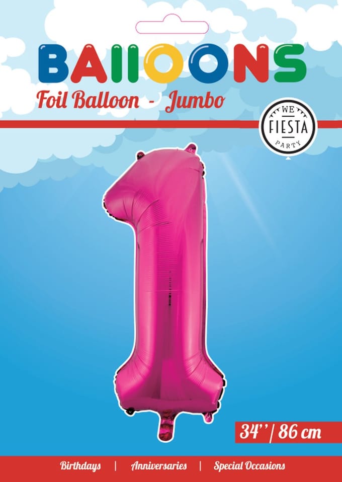 Folieballon 34" nmr. 1 - Roze