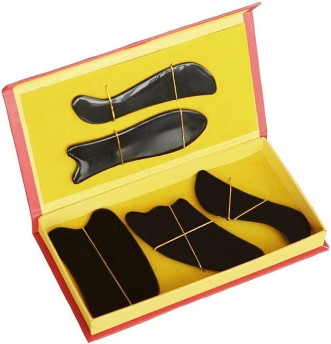 Gua Sha Massage Instrument van Buffelhorn voor Effectieve Huidverzorging en Ontspanning