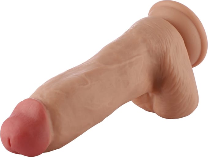 Dildo 3XLR voor Auxfun Basic Seksmachine Beige 20.5 cm Extra Dik