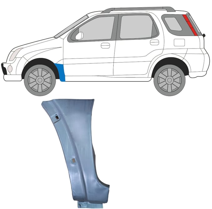 Reparatiepaneel voorspatbord voor Suzuki Ignis 2000-2003 / Links