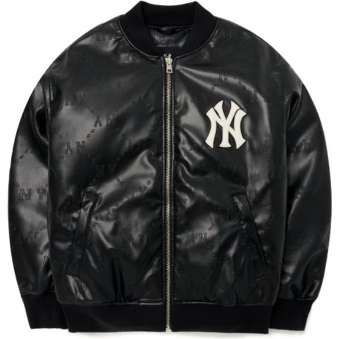 MLB FW22 Étiquette Logo Veste de Baseball Ample Hommes vestes Noir 3AJPM0324-50BKS S black