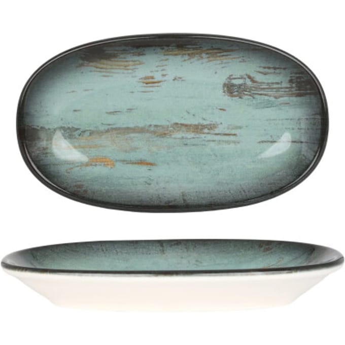 Bonna Serveerschaal - Madera - Porselein - 19x11 cm - set van 2