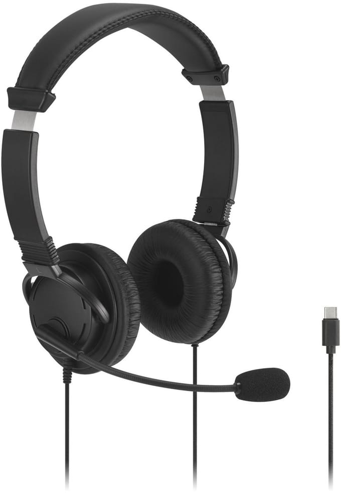 Kensington koptelefoon Classic - USB-C aansluiting - Mic & Volume controle- Zwart