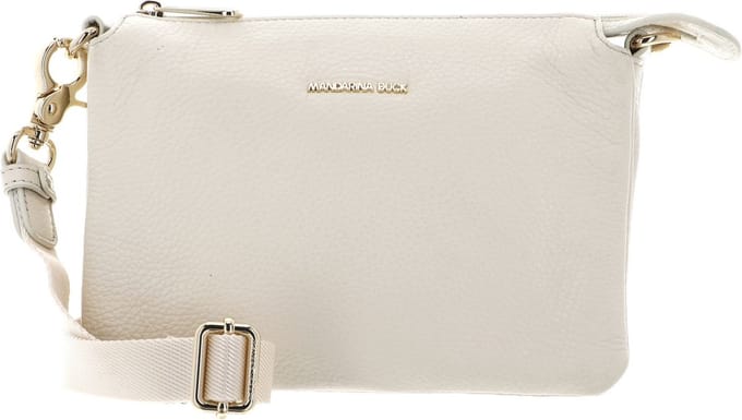 MANDARINA DUCK Leren schoudertas Mellow Leather Crossbody Bag Almond crème