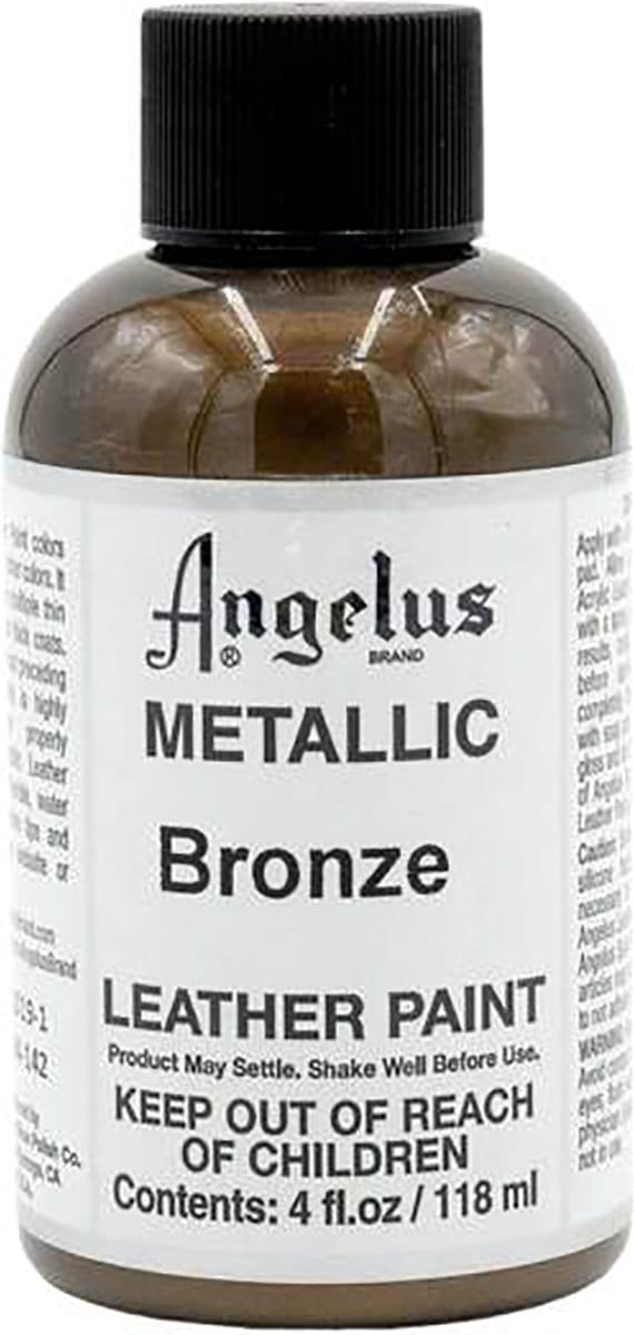 Angelus Leather Acrylic Paint - textielverf voor leren stoffen - acrylbasis - Metallic Bronze - 118ml