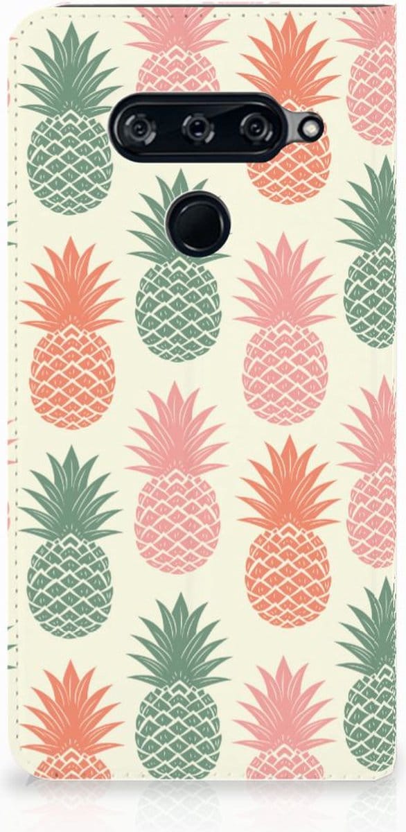 LG V40 Thinq Flip Style Cover Ananas