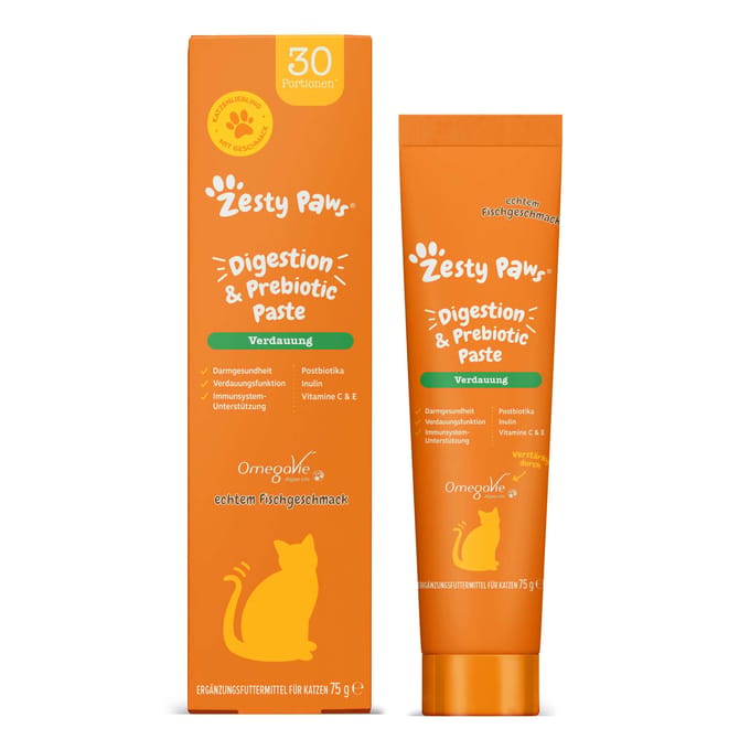 75g Zesty Paws Kattenverteringspasta kattensnacks