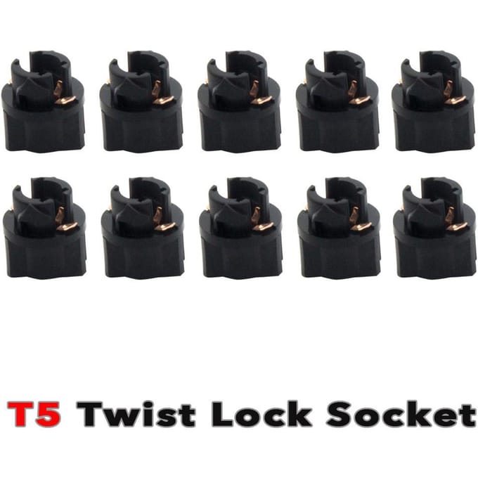 10 stuks T5 LED Draaivoet PC47 Instrumentenpaneel Cluster Vervangingsvoet Lamphouder black