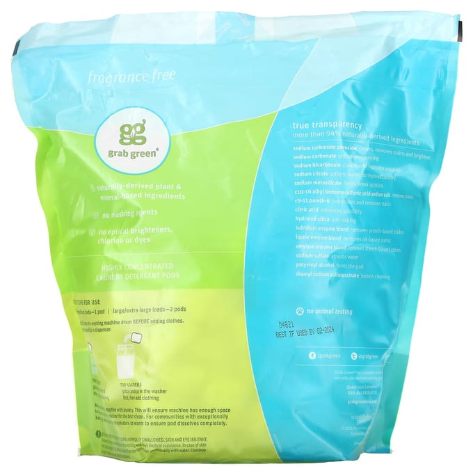 3-in-1 Wasmiddel Pods, Geurloos, 132 Wasbeurten white
