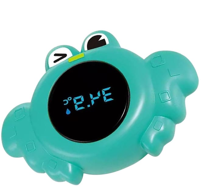 Badthermometer Kinderen - Water Temperatuurmeter - Veilig Baden - Realtime Meting - 12 cm - Krabgroen