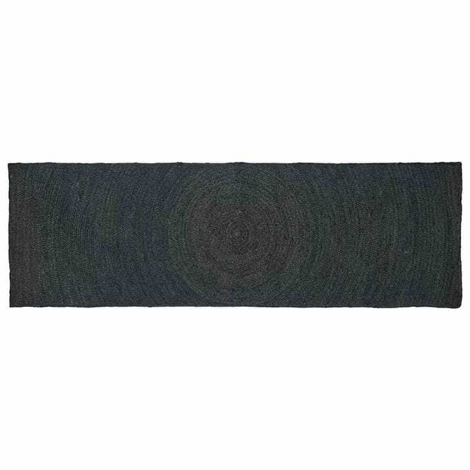 vidaXL - Vloerkleden - Donkergrijs - 80 - x - 200 - cm - Jute