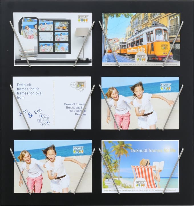 Deknudt Frames multifotolijst S68EK2 P6 - zwart - hout - 6x 10x15 cm