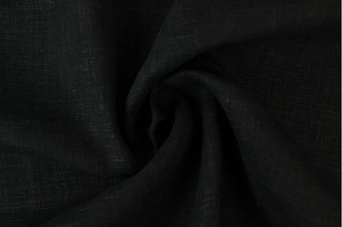10 meter linnen viscose stof - Zwart - 150cm breed