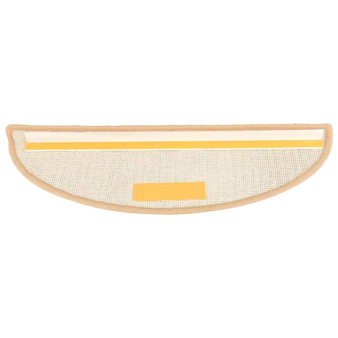 vidaXL - Trapmatten - 15 - st - 56x17x3 - cm - Crème - Halfrond