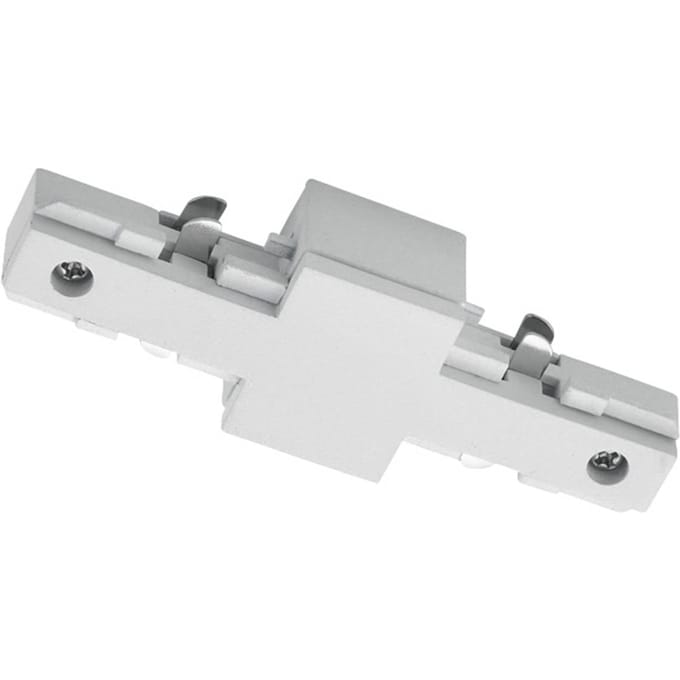 Spanningsrail Doorverbinder - DUOLINE - Rechte Connector - 2 Fase - Mat Wit