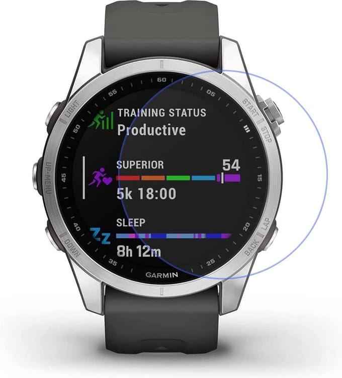 Strap-it Screen protector glas - beschermend glasplaatje geschikt voor de grotere Garmin Fenix 7x (51mm)