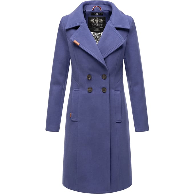 Navahoo Dames Trenchcoat Wooly – Premium Wintermantel met Elegante Pasvorm