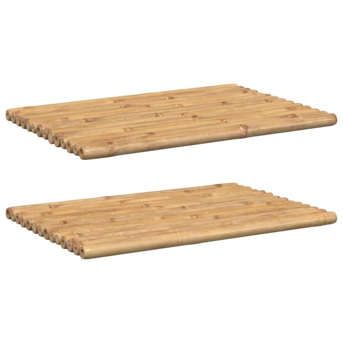 Tapis de Bain en Bambou 2 pièces 70 x 50 cm