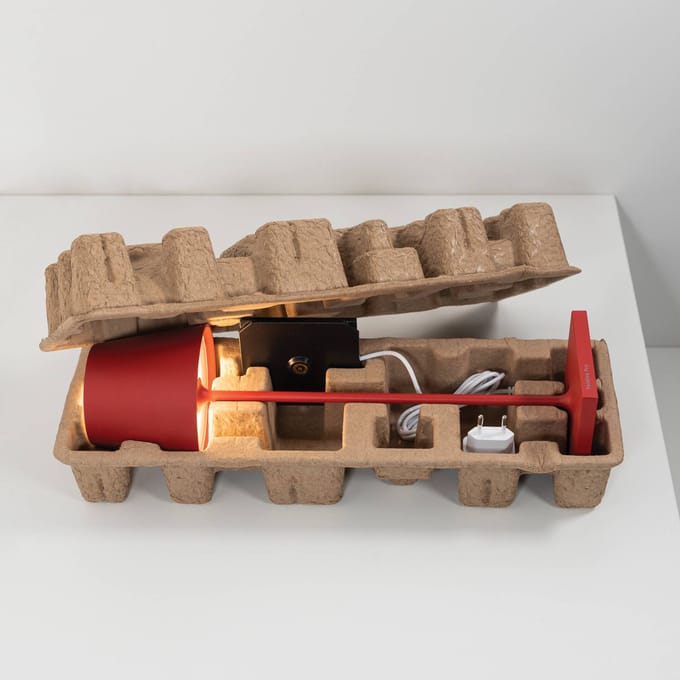 Zafferano Poldina micro acculamp IP65 rood