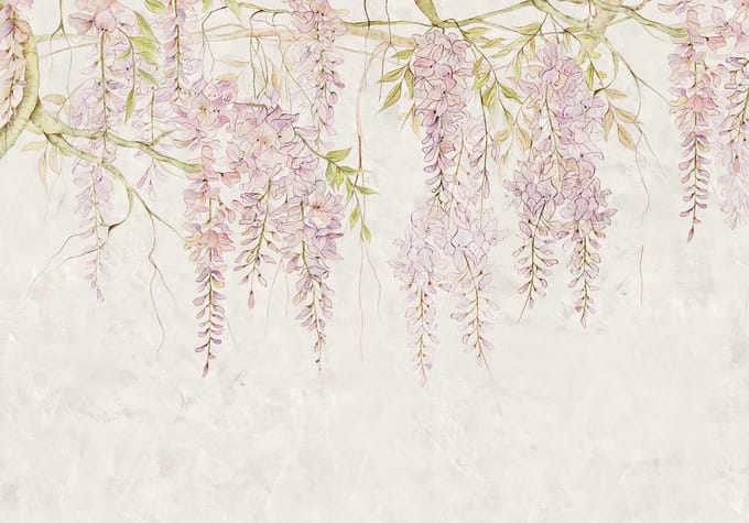 Fotobehang - Wisteria 400x280cm - Vliesbehang