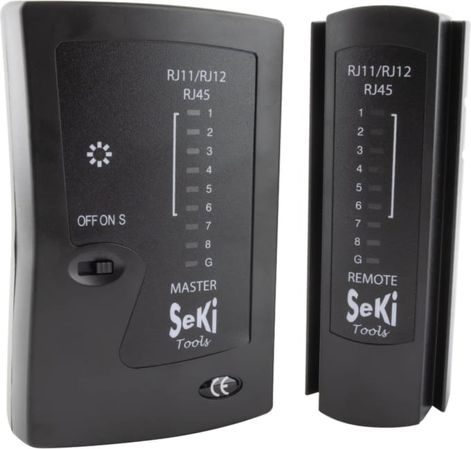 Seki LAN kabeltester voor RJ45 + RJ11