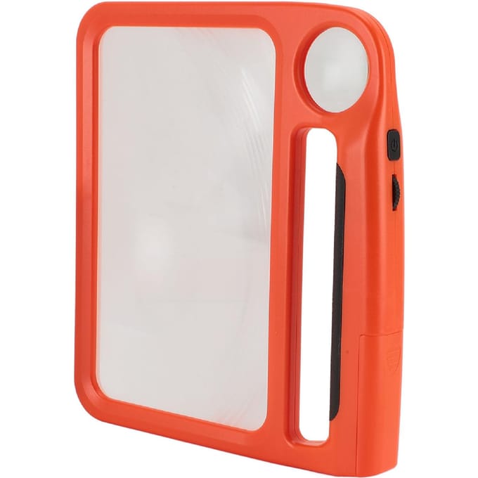Led Vergrootglas 3 Verlichtingsmodi Anti-Slip Handvat 5X 10X Rechthoekige Handheld Vergrootlens