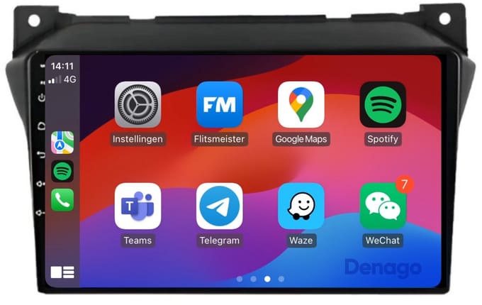 CarPlay autoradio geschikt voor Nisan Pixo | 2009 t/m 2013 | Android 16 | Draadloos Apple CarPlay & Android Auto | 2GB + 32GB | QuadCore processor | Denago DNG-A340 | 2025 model | 2009 2010 2011 2012 2013 | Bluetooth & Wifi