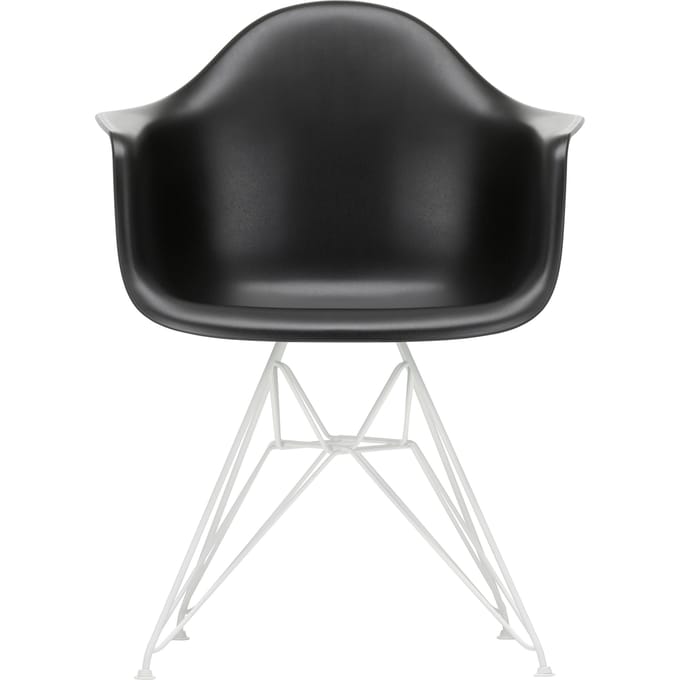 Vitra DAR Eames Plastic Armchair - diepzwart RE - wit