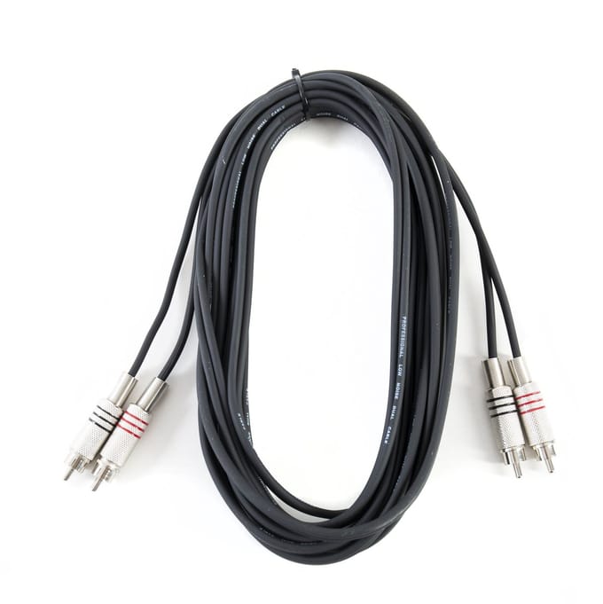 MUSIC STORE Cinchkabel 6 m metaalstekker - Audio kabel