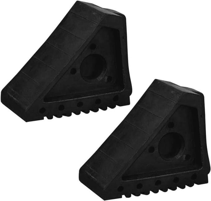 Draagbare wielstop - rubberen wielblok met handgrepen (2 stuks)