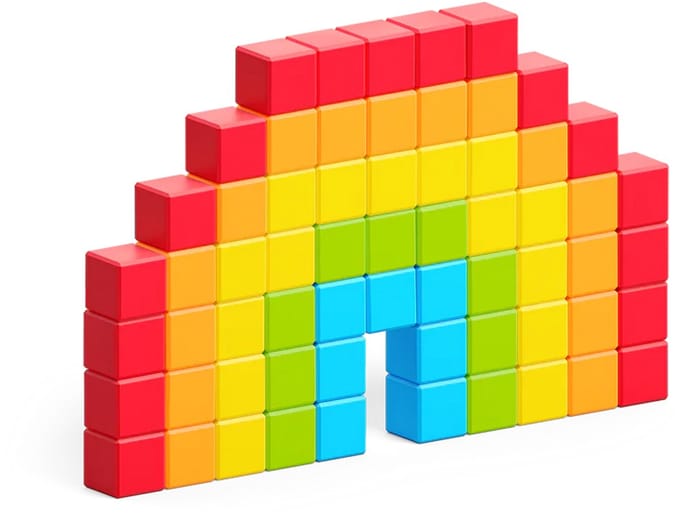 Pixio | Magnetische Blokken Story Series Rainbow 63 Stuks